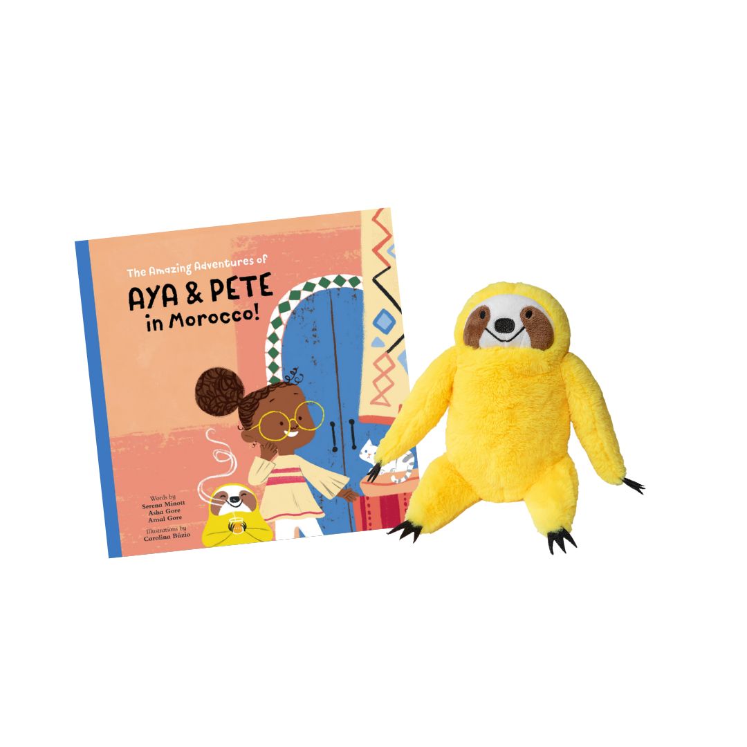 Aya & Pete in Morocco Book + Plush Pete Set